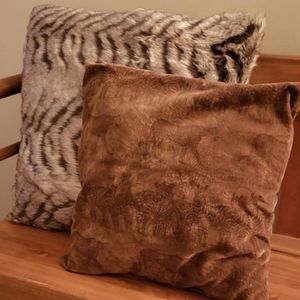 Animal print throw pillows